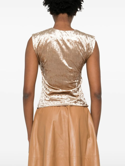 FORTE FORTE STRETCH VELVET TOP